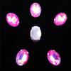 LuminaCreek Sew-On Glass Rhinestones, Silver, 7 Sizes, Mixed Colors, Oval, 6x8 mm, 50 pcs, A27 Aquamarine AB view 2