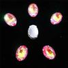 LuminaCreek Sew-On Glass Rhinestones, Silver, 7 Sizes, Mixed Colors, Oval, 6x8 mm, 50 pcs, A27 Aquamarine AB view 3