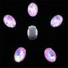 LuminaCreek Sew-On Glass Rhinestones, Silver, 7 Sizes, Mixed Colors, Oval, 6x8 mm, 50 pcs, A27 Aquamarine AB view 4
