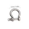 D-Ring Shackles with Screw Pin, 4-Piece Stainless Steel Set, 3.7 x 3.7 cm view 2