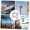 D-Ring Shackles with Screw Pin, 4-Piece Stainless Steel Set, 3.7 x 3.7 cm view 3