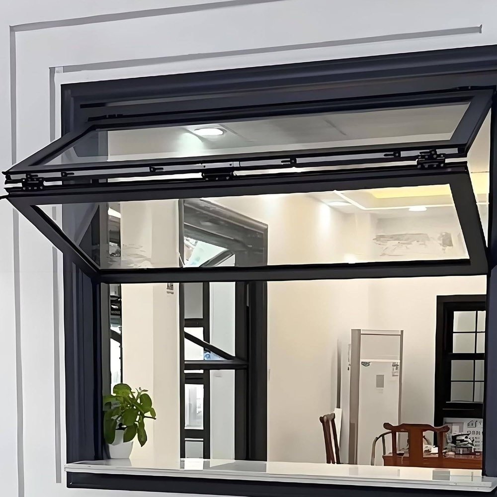 Folding Concession Window with Glass and Lock
