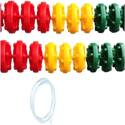 Safety Rope with Floats, Swimming Lane Divider Set for Pools, Beaches, and Water Parks (12 cm, 8/26.25 ft)