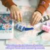 DIY Latch Hook Pillow Kit, Gray Wolf Design, 43 x 43 cm view 4