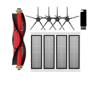 Compatible with Mi 1/1S Robot Vacuums and Roborock E2 E3 E4 E5 S4 S4 Max S5, Main Brushes, Side Brushes & Filters (10 pcs)