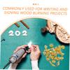 FONDOTIN 2-Set Woodburning Letter Kit with Brass Letter Tips for Wood, Leather, and Paper Crafts view 3