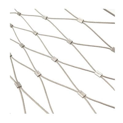304 Stainless Steel Rope Net, Flexible Plant Climbing and Animal Fence Net, Silver, 3 mm, 2 × 8 m