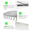 304 Stainless Steel Rope Net, Flexible Plant Climbing and Animal Fence Net, Silver, 3 mm, 2 × 8 m view 3