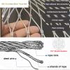 ZXCASDF 304 Stainless Steel Cable Net, Universal Flexible Protective Net, Fall Protection Safety Net for Soccer Fields, Gardens and Plants (L1.5 × W18 m / L4.92 × W59.05 ft) view 3