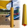 Square Outdoor Pole Padding, 2.1 m, Yellow, 11 x 11 cm view 1