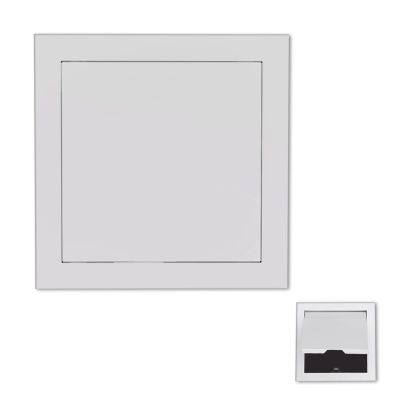 PYSyansu 1-Piece Lightweight White Metal Access Panel for Drywall, Easy-Open Ceiling Inspection Door for Hidden Cables (25 × 55 cm)