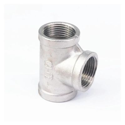 3/4" BSP Equal Female Tee, 3-Way, 304 Stainless Steel Pipe Fitting Connector for Water, Air, and Gas