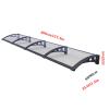 Outdoor Canopy, Polycarbonate, with Brackets, UV and Rain Protection, 80 x 400 cm view 2