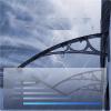 Outdoor Canopy, Polycarbonate, with Brackets, UV and Rain Protection, 80 x 400 cm view 3