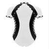 Mufeng Women's Race Driver Costume, Checkered Racer Girl Bodysuit, Black and White, L view 4