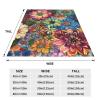 Mexpekil Floral Blanket, Soft Flannel Fleece Throw for Sofa, Bed, Camping and Travel, 125 x 100 cm view 3