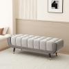 Pearl Velvet Bench with Solid Wood Frame, 70.9 in (180 cm) view 1