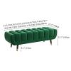 Pearl Velvet Bench with Solid Wood Frame, 70.9 in (180 cm) view 2
