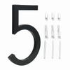 Metal House Numbers, 5.6 in (142 mm), Luxury Address Sign, Large Modern Gold/Black/Silver Floating Outdoor Digits, Mailbox Plaque, Nos. 0–9, House Number (5) view 1