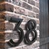 Metal House Numbers, 5.6 in (142 mm), Luxury Address Sign, Large Modern Gold/Black/Silver Floating Outdoor Digits, Mailbox Plaque, Nos. 0–9, House Number (5) view 2