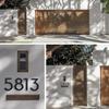 Metal House Numbers, 5.6 in (142 mm), Luxury Address Sign, Large Modern Gold/Black/Silver Floating Outdoor Digits, Mailbox Plaque, Nos. 0–9, House Number (5) view 4