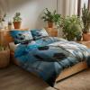 Srigzcaly Soccer 3D Goal Duvet Cover Set 200 x 220 cm, Light Blue view 3