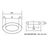 1/2 pcs CS 7 mm Black Nitrile Rubber O-Ring Gasket Spacer (1 pc, ID × OD 190 × 204) view 2