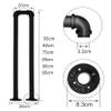 U-Shaped Stair Handrail for Indoor and Outdoor Use, Modern Industrial Wrought-Iron Railing for Porches and Patios, 55 cm view 2
