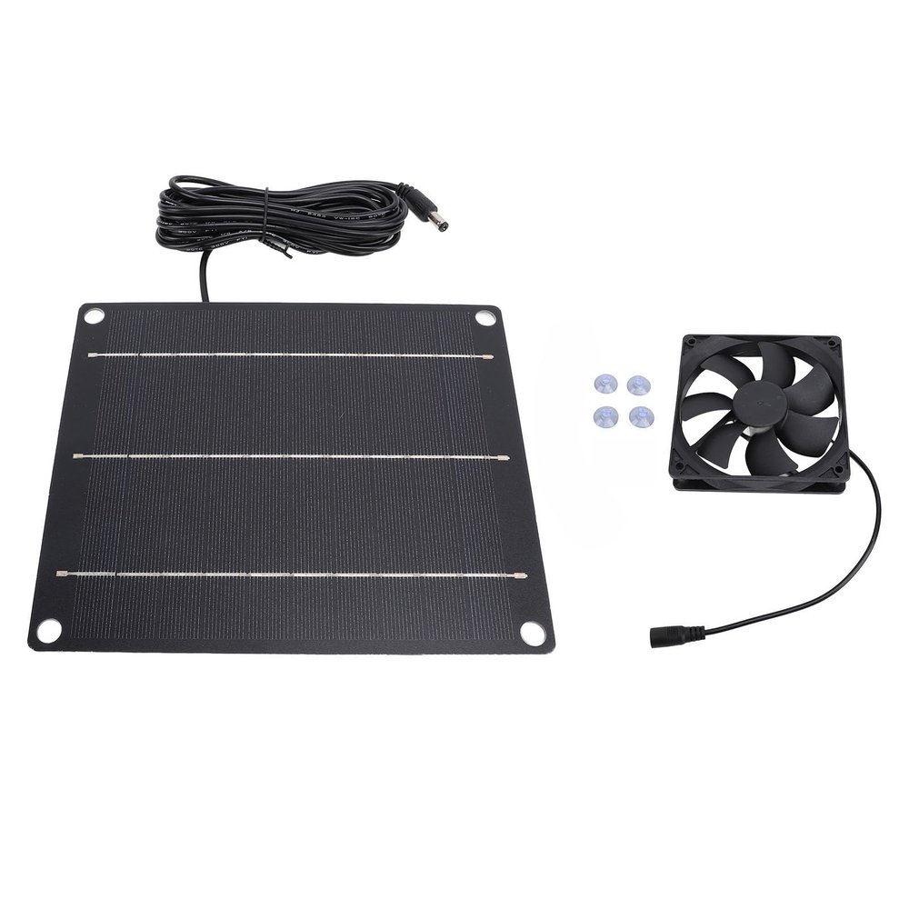 6W 6V Solar-Powered Exhaust Fan for Pets