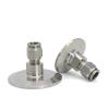 1-Piece SS304 Stainless Steel Quick-Fit Trachea Quick-Insertion Hose Clamp Joint, TC77.5 Connection, PC8MM view 1