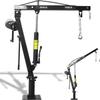 2,000 lb Folding Truck Crane with Hydraulic Winch, Black view 2