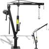 2,000 lb Folding Truck Crane with Hydraulic Winch, Black view 3