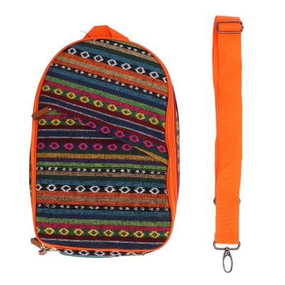 Compact Camping Utensil Bag, Durable Polyester, Adjustable Strap, Orange