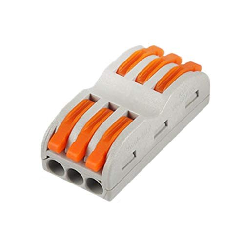 10PCS SPL-3 Electrical Wiring Terminals, Fast Wire Connectors for Lamps and Lanterns