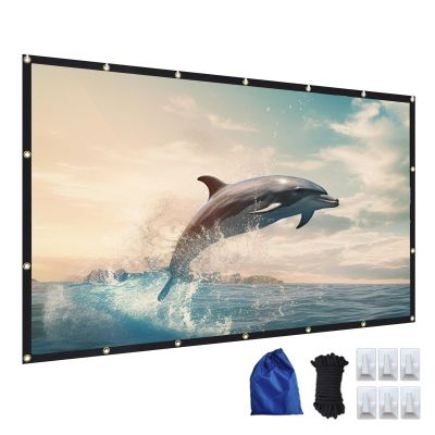 60–300-Inch 16:9 HD Foldable Portable Projector Screen, 250-Inch (553 × 311 cm)