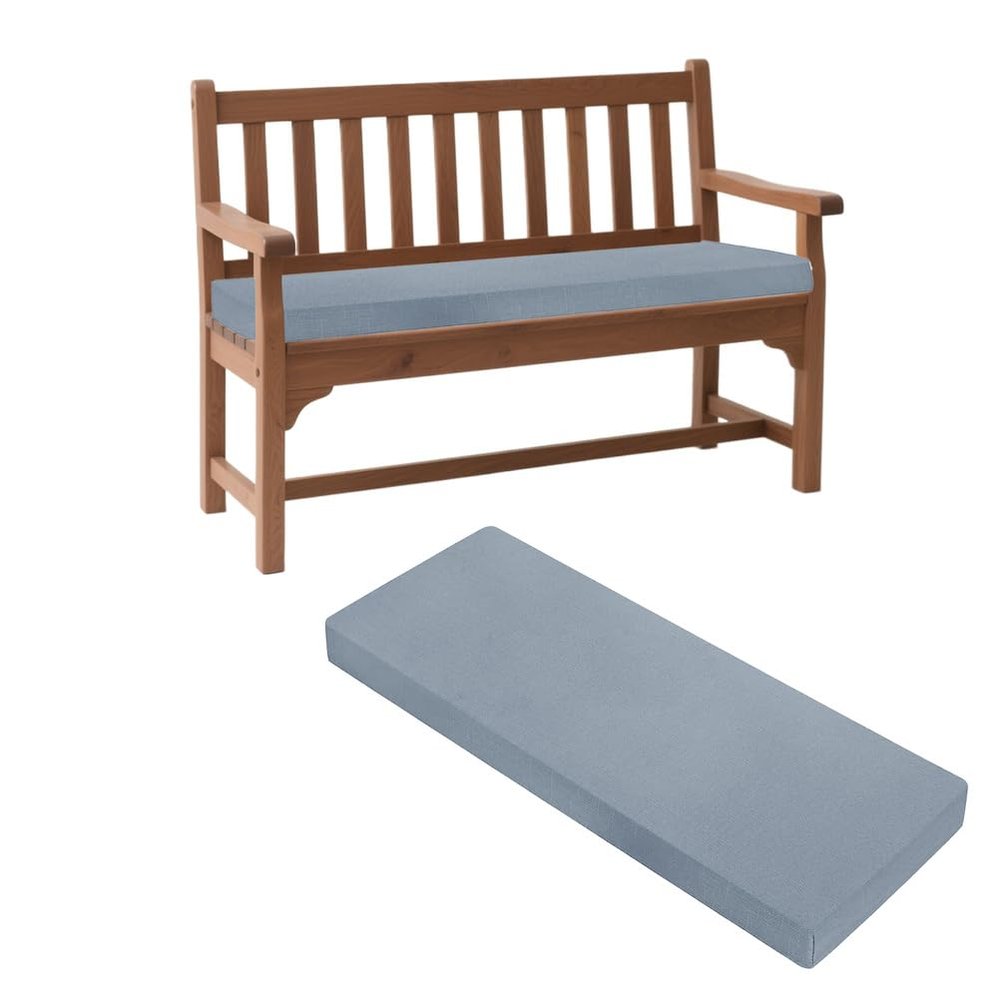 Garden Bench Cushion, Sky Blue, 170 x 30 x 5 cm