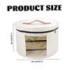 Muzrunq Round Hat Box with Zipper Lid, Handle and Window view 2