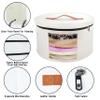 Muzrunq Round Hat Box with Zipper Lid, Handle and Window view 3