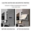 Decorative Electrical Panel Cover, Flip-Cover Wall Art, Black, 4.60 × 40 cm / 23.6 × 15.7 in view 2