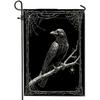 Halloween Garden Flag with Horror Crow Silhouette, 12 x 18 in view 1