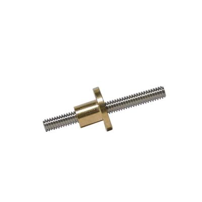 1-Piece 304 Stainless Steel T10 Lead Screw with Brass Nut, 14 mm Lead, 2 mm Pitch, for 3D Printers and Linear Guides (650 mm with Nut)