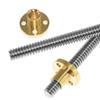 1-Piece 304 Stainless Steel T10 Lead Screw with Brass Nut, 14 mm Lead, 2 mm Pitch, for 3D Printers and Linear Guides (650 mm with Nut) view 3