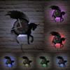 Smotly Vinyl Wall Clock with Engraved Greek Mythology Horse Design and LED Night Light view 4