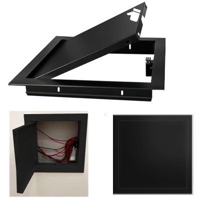 Oracra Magnetic Sanitary Access Panel for Drywall and Tile, Aluminum, Black, 56 x 50 cm (22 x 19.6 in)