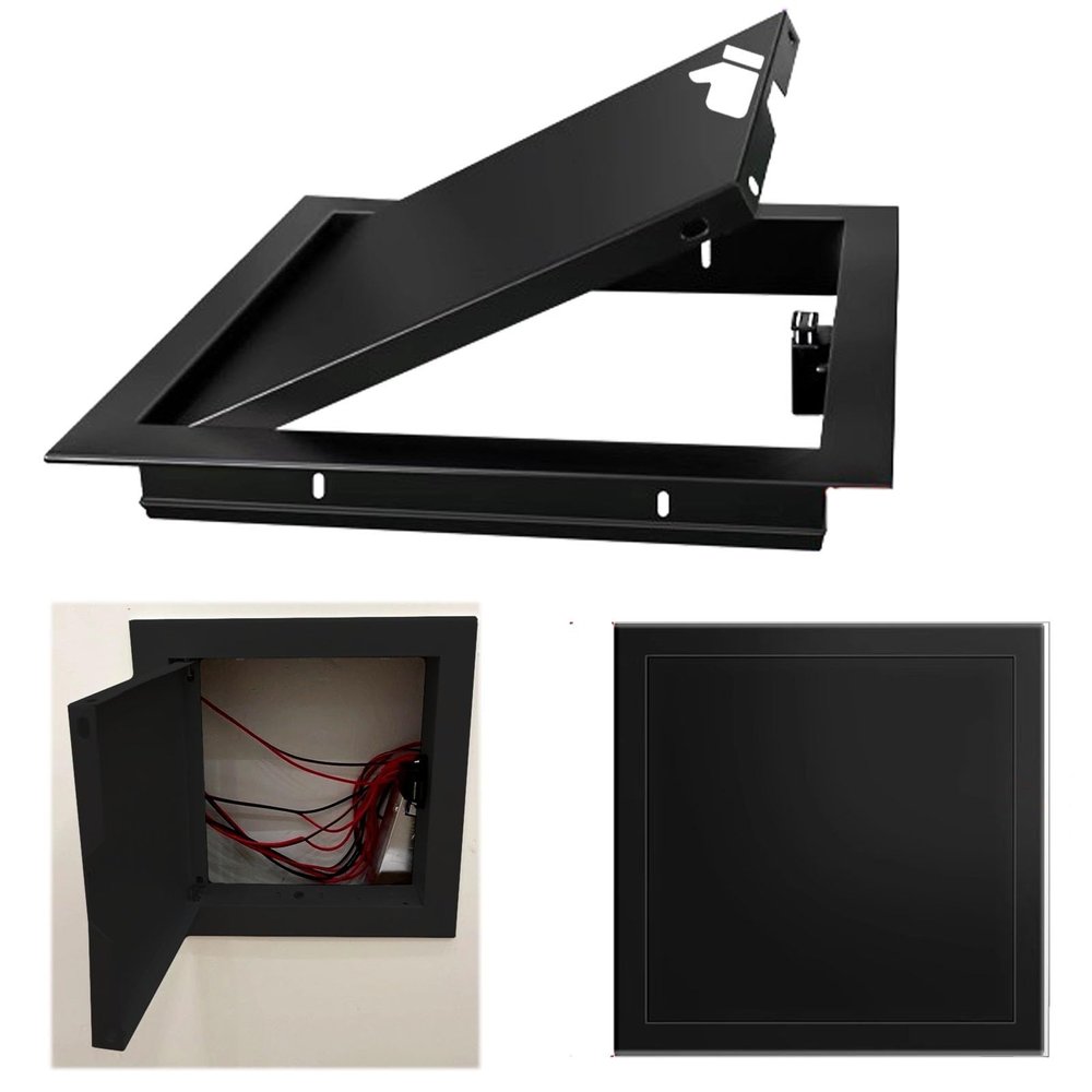 Oracra Magnetic Sanitary Access Panel for Drywall and Tile, Aluminum, Black, 56 x 50 cm (22 x 19.6 in)