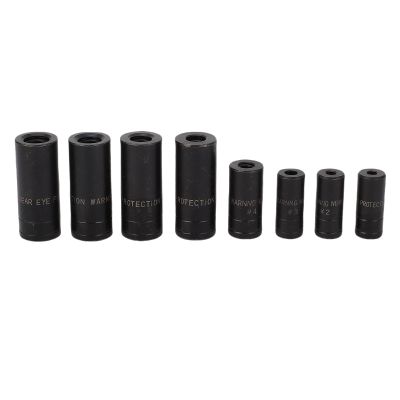 YUEHISY MCTI Standard Tap Socket Set, 8-Piece with Storage Rack, for Fractional, NPT and Metric Taps, 1/4- and 3/8-Inch Drives
