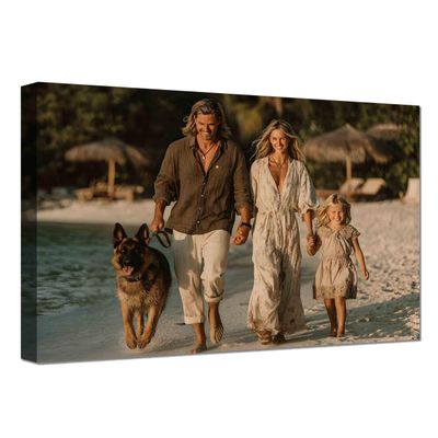 Your Photo on Canvas, XXL 4 cm-Thick Stretcher Frame! - Panorama Canvas Print, Personalized Canvas Art, Ready to Hang (30 x 60 cm)