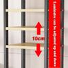 IEOWY Corner AV Cabinet, 6-Tier Open Audio Equipment and Record Storage Rack view 3