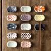 Simple Oval Ceramic Chopstick Holder, Colorful view 2
