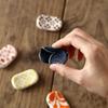 Simple Oval Ceramic Chopstick Holder, Colorful view 4